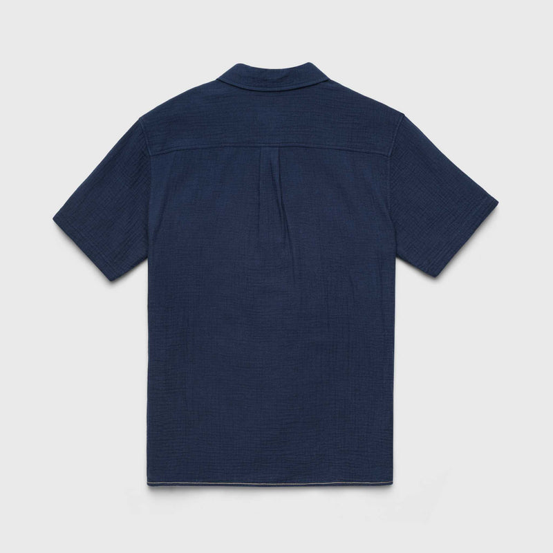 Mariner Camp Collar Shirt - Navy Blazer