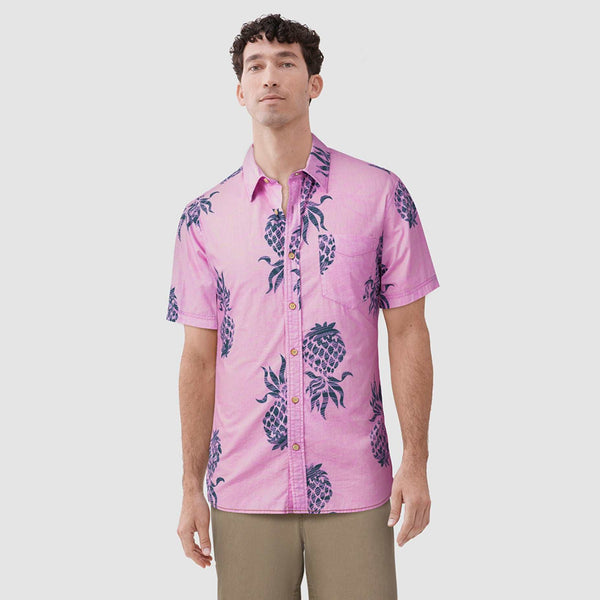 Joey Printed Pineapple Shirt - Lavender Combo