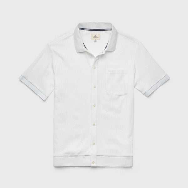 Daniel Rib Knit Shirt - White