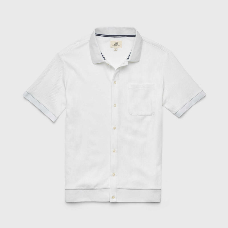 Daniel Rib Knit Shirt - White