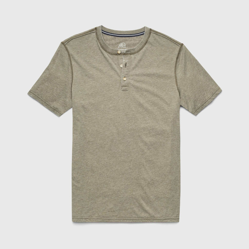 Sean Burnout Henley - Lichen Green