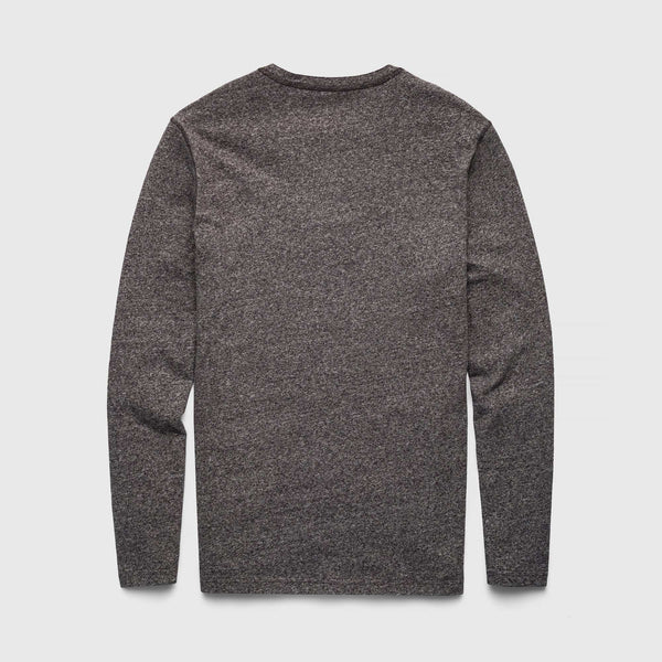 Sean Sueded Jersey Henley - Black Heather