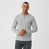 Sean Sueded Jersey Henley - Heather Grey