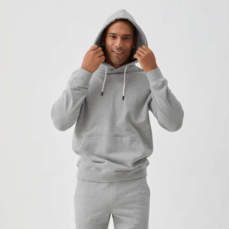 Marine French Terry Hoodie - Heather Grey