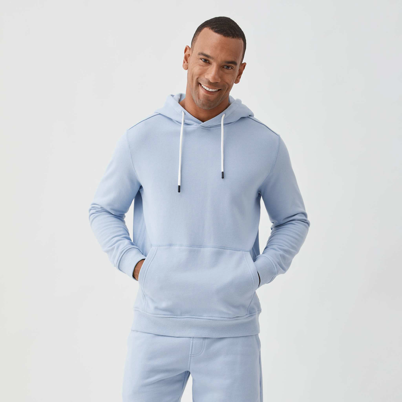 Marine French Terry Hoodie - Subdued Blue