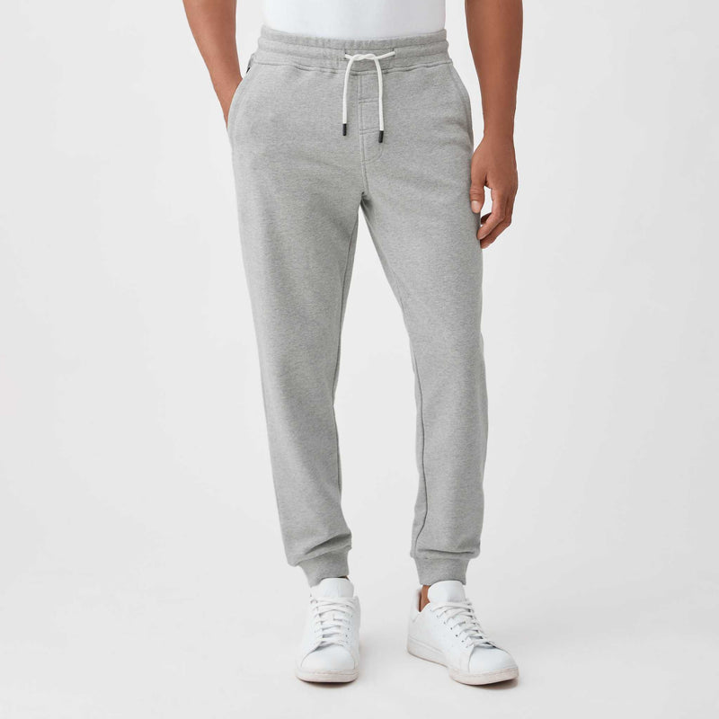 Dune Drawstring Terry Jogger - Heather Grey