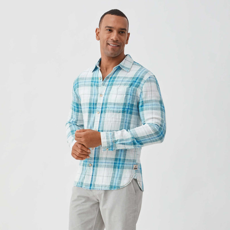 Brian Twill Plaid Shirt - Blue Combo