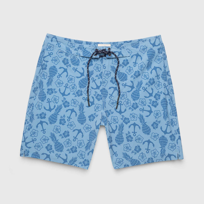 Duke 7.25” Tropical Boardshort - Blue Combo