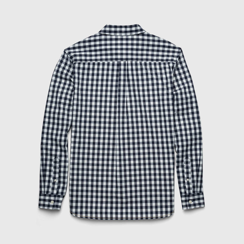 Brian Check Shirt - Navy Blazer