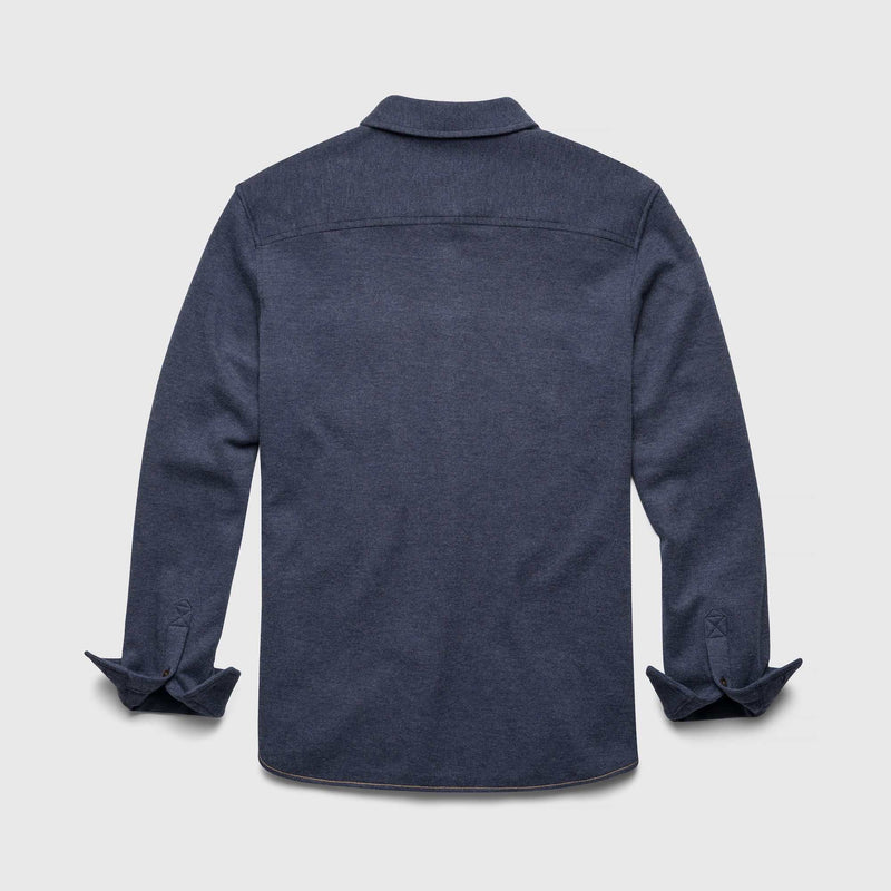 Brian Rib Knit Shirt - Navy Heather