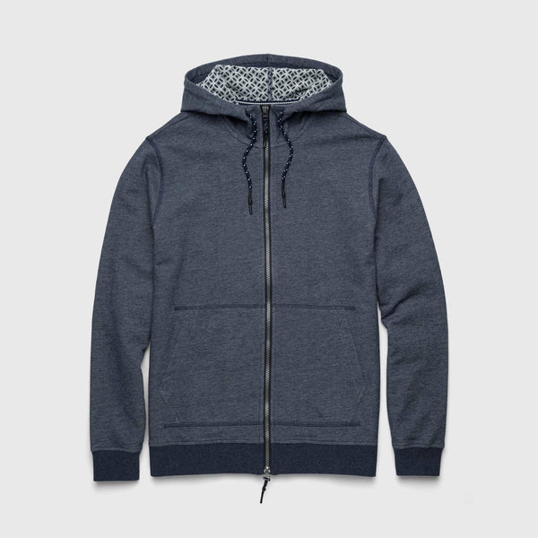 Danny Full-Zip Terry Hoodie  - Navy Heather