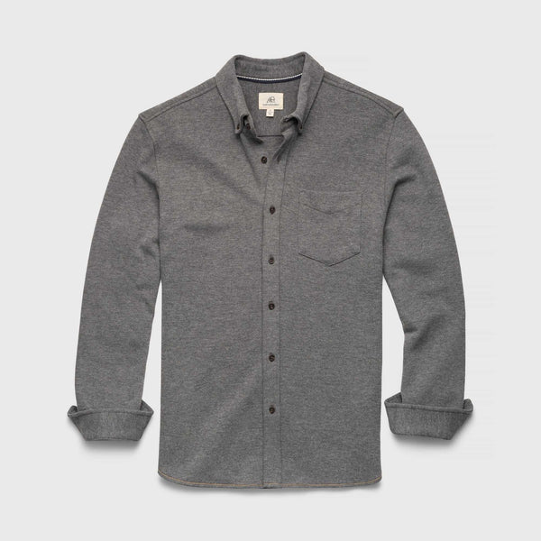 Brian Rib Knit Shirt - Charcoal Heather