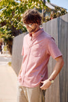 Tony Pique Knit Shirt - Pink Heather