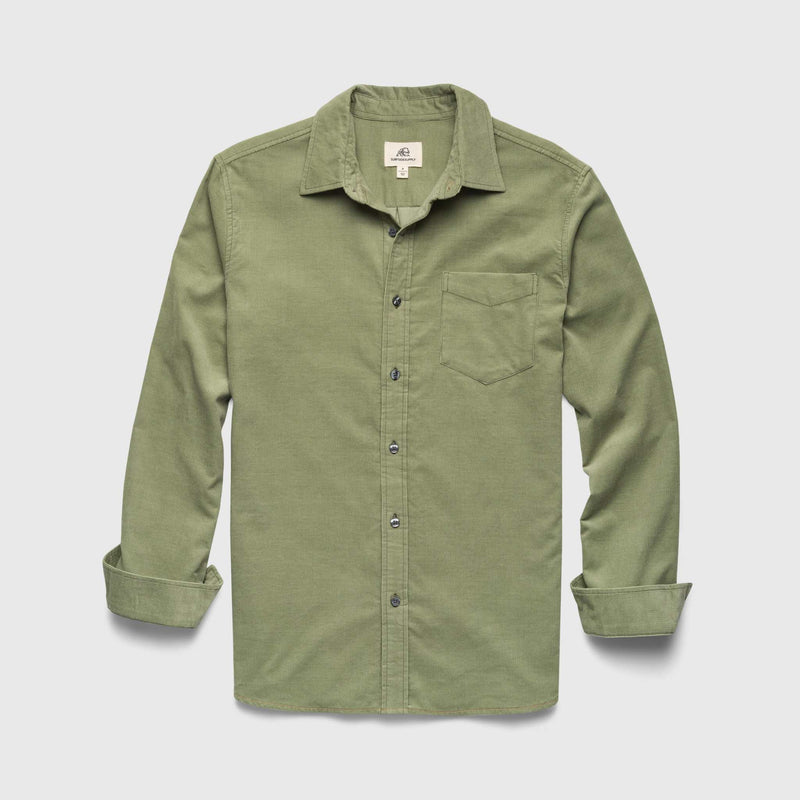 Brian Corduroy Shirt - Hedge Green