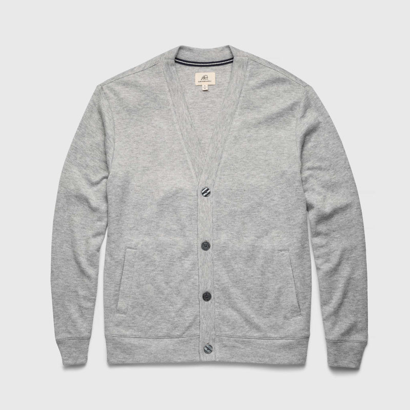 James Sweater Fleece Cardigan - Grey Heather