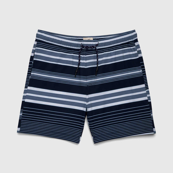 Jimmy 6.5" Stripe Volley - Navy White