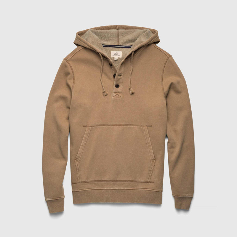 Johnny Vintage Wash Button Hoodie - Chinchilla