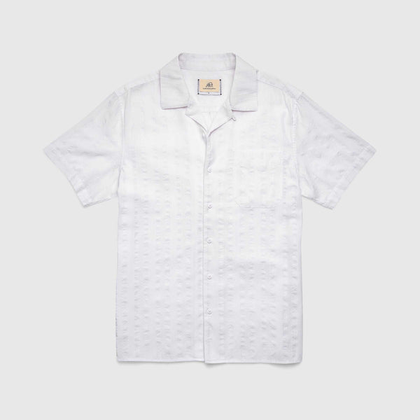 Mariner Tonal Stripe Shirt - Brilliant White