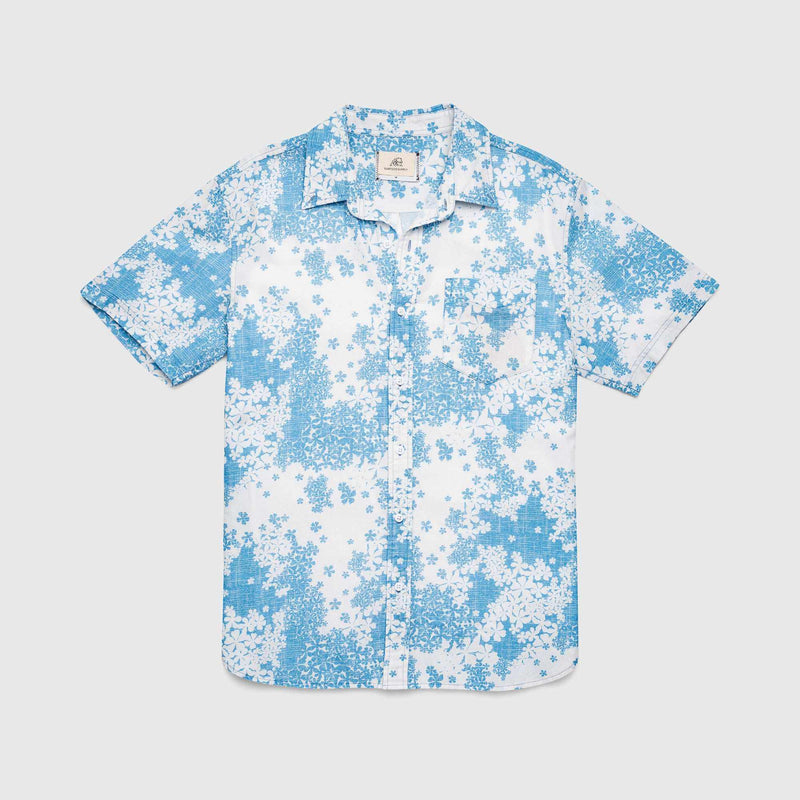 Mate Floral Print Shirt - Brilliant Sky Combo