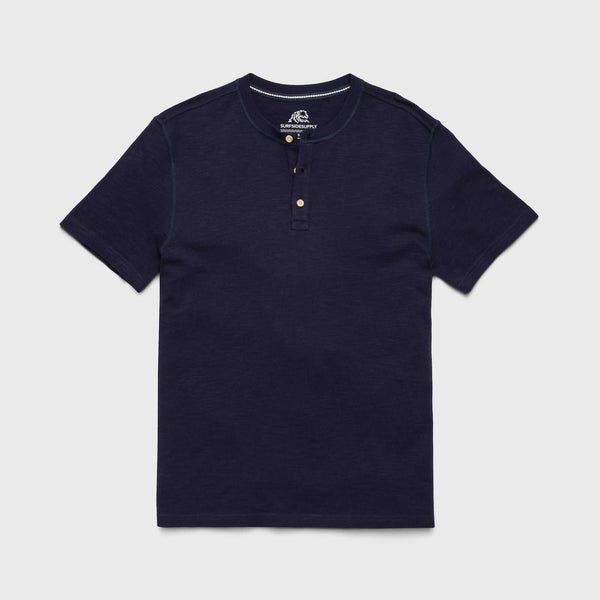 Sean Slub Henley - Navy Blazer