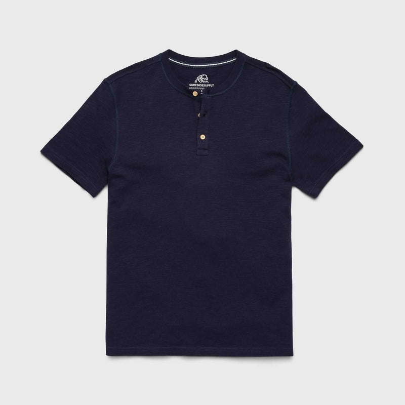 Sean Slub Henley - Navy Blazer