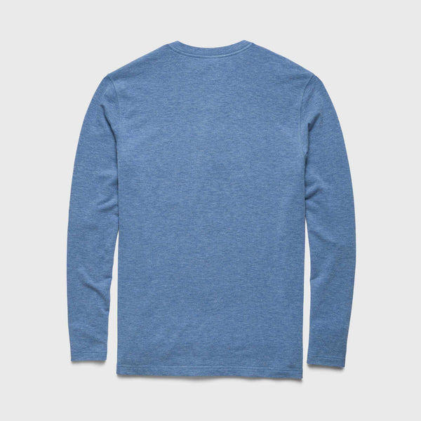 Sean Ultra Soft Classic Henley - Blue Heather