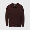 Sean Ultra Soft Classic Henley - Cabernet Heather