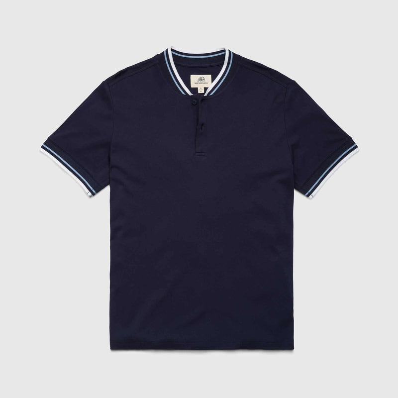 Shore Collarless Polo - Navy