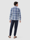 Alex Plaid Utility Overshirt- Aqua Multi