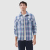 Alex Plaid Utility Overshirt- Aqua Multi