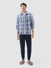 Alex Plaid Utility Overshirt- Aqua Multi