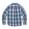 Alex Plaid Utility Overshirt- Aqua Multi