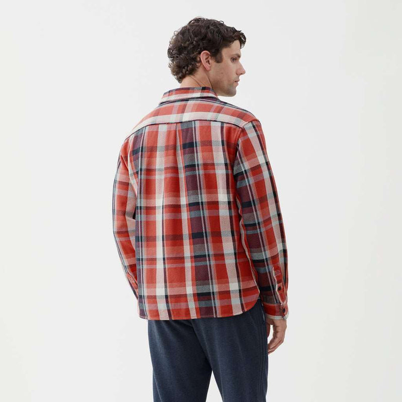 Alex Plaid Utility Overshirt - Orange Combo