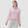 Barb Striped Fleece Mock - Rose Heather