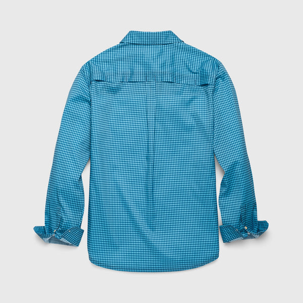 Bass UPF 15 Performance Shirt - Blue Gingham