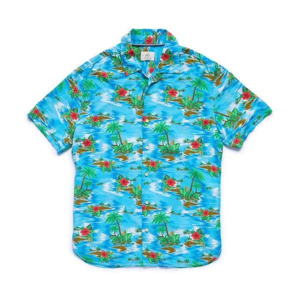 SHIRTSMensBilly Palm Island Shirt - Malibu Blue