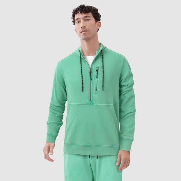 Blake Washed Zip Hoodie - Green Water