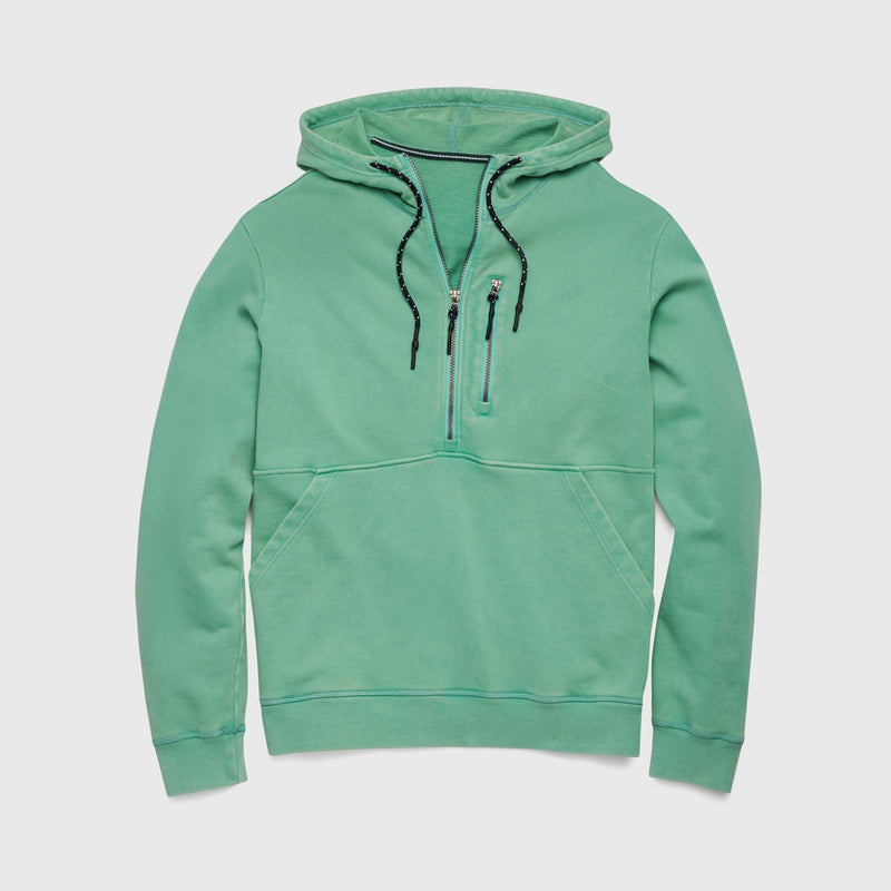 Blake Washed Zip Hoodie - Green Water