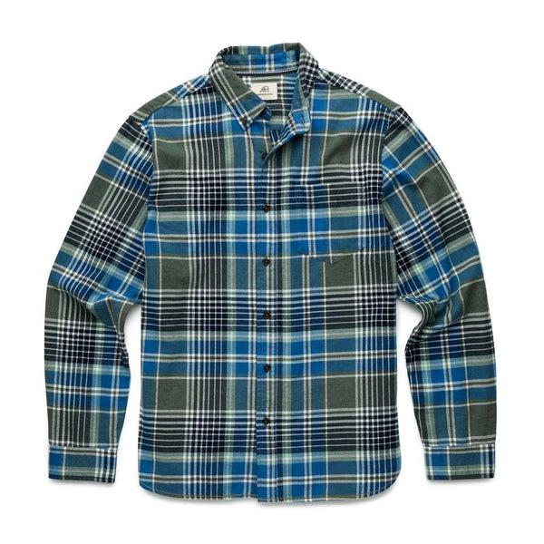 Brian Flannel Plaid Shirt - Green Heather Plaid