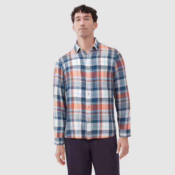 Brian Twill Plaid Shirt - Blue Combo