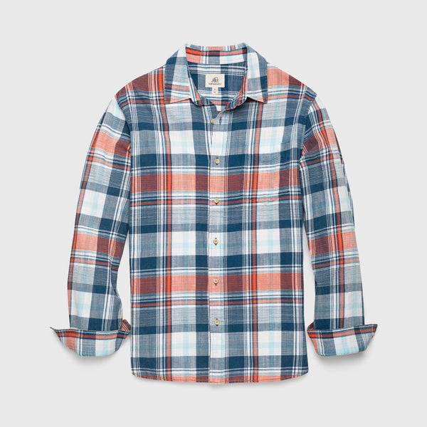 Brian Twill Plaid Shirt - Blue Combo