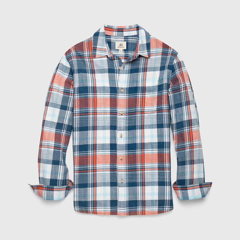 Brian Twill Plaid Shirt - Blue Combo