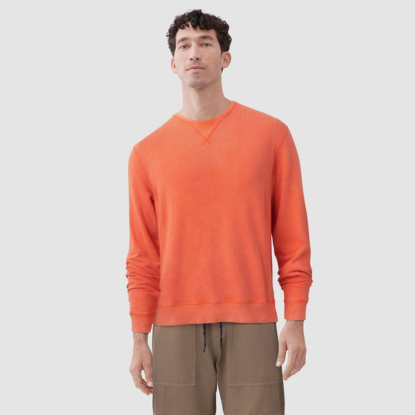 Butch Washed Crewneck - Tigerlily Orange