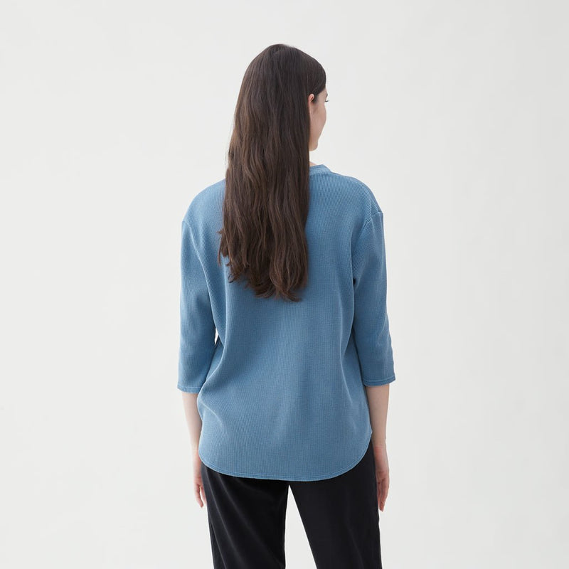 Cathy Thermal Popover - Copen Blue