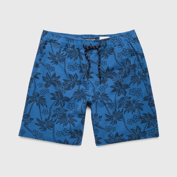 Chuck Printed Terry Short - Blue Palm