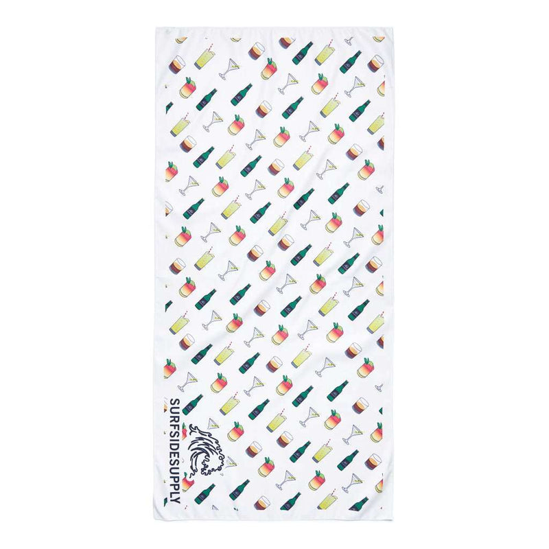 Beach TowelsMensCocktail Print Towel - White