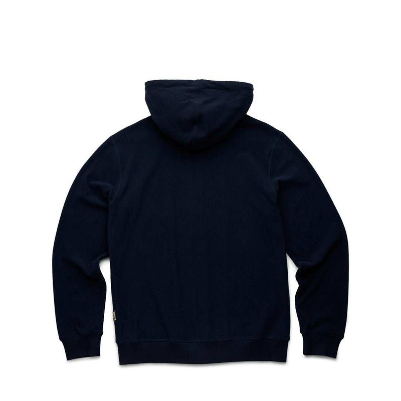 Danny Full-Zip Rib Knit Hoodie  - Navy Blazer