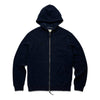 Danny Full-Zip Rib Knit Hoodie  - Navy Blazer