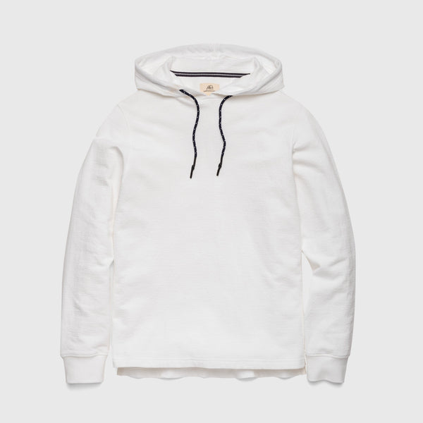 Dave Heavy Slub Hoodie  - White