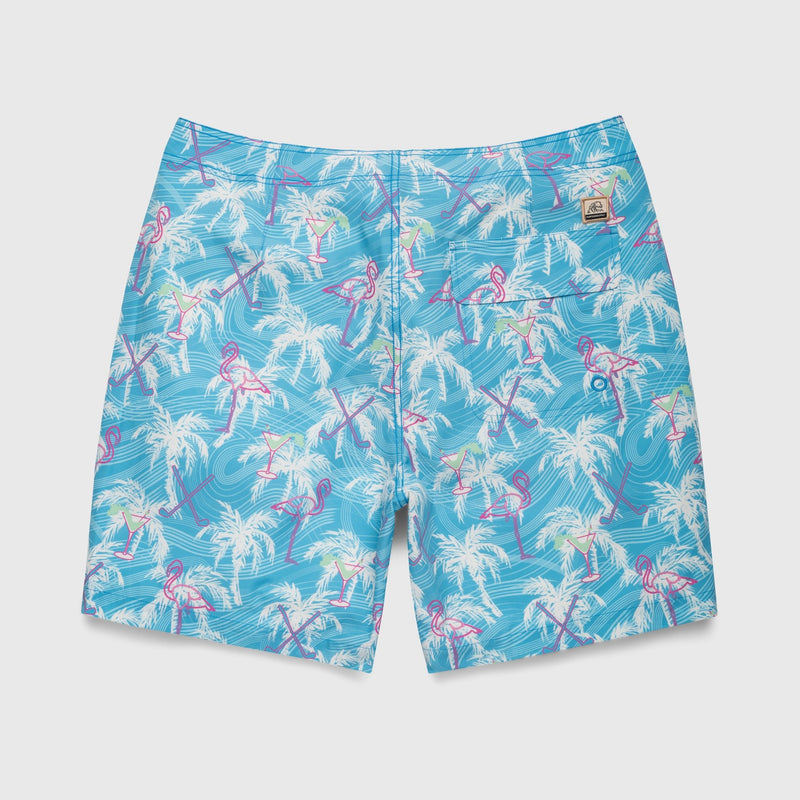 Duke Flamingo Boardshort - Blue